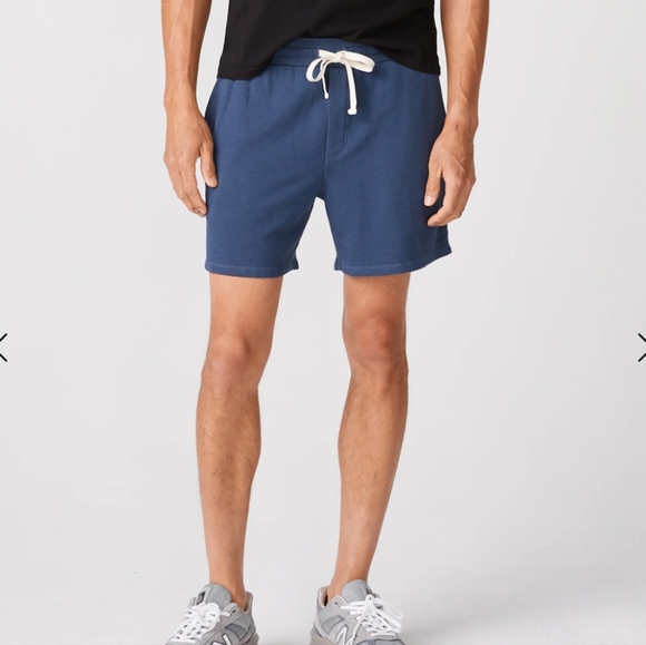 (5 For $30) NWT Monrow Men's Gym Shorts Blue Steel XL Drawstring & Pockets - Picture 1 of 10